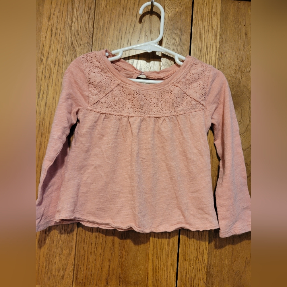 Old Navy Mauve Long Sleeve With Upper Front And Back Detailing 3t